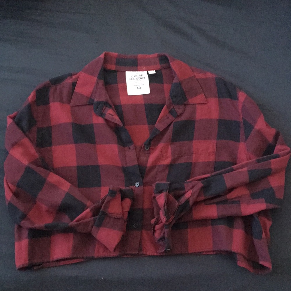 Cropped Plaid Shirt